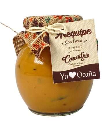Arequipe con Ron Con Pasas 250gr x24 unidad $9.000